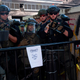 Heavily armed riot police during the operation to remove protesters by force from the White House area on June 1, 2020.